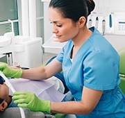 Anxious Salem patient getting nitrous oxide