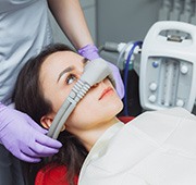 Nose mask used for nitrous oxide in Salem office